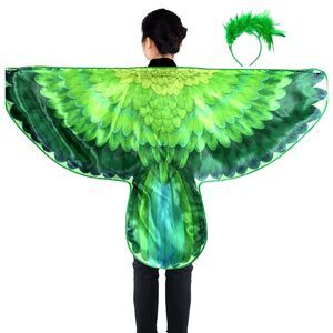 6697 Double-sided Printing Adults Parrot Costume Bird Wings